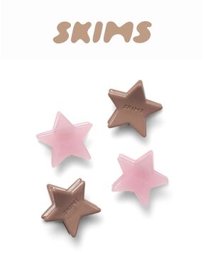 NIB SKIMS Mini Star Hair Clips 4 pack Halite/Sienna NWT